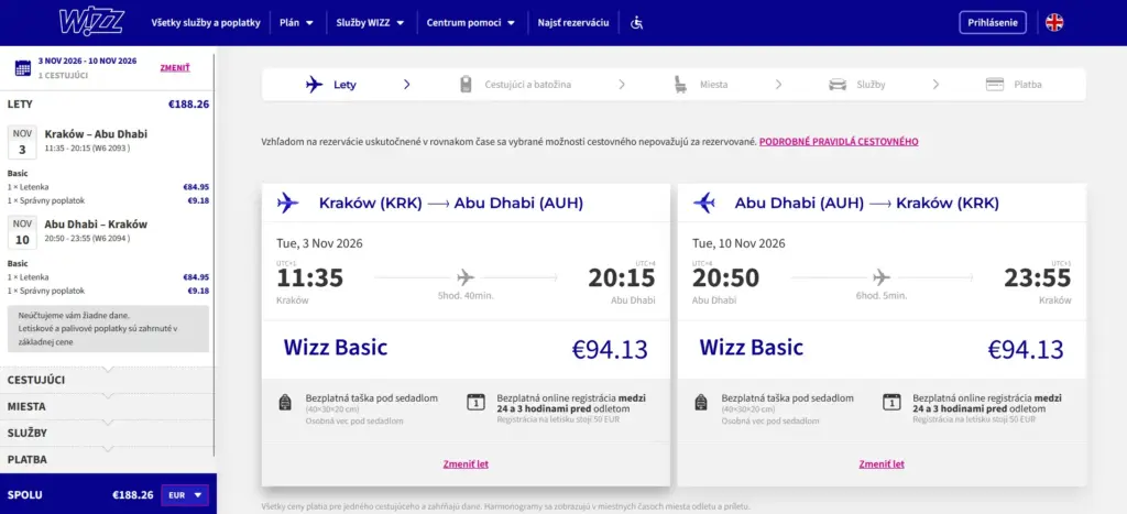 Krakow - Abu Dhabi - Krakow